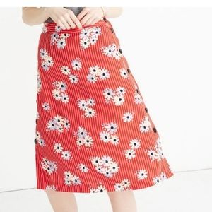 [Madewell] Side-Buttopn Skirt in Daisy Society 12